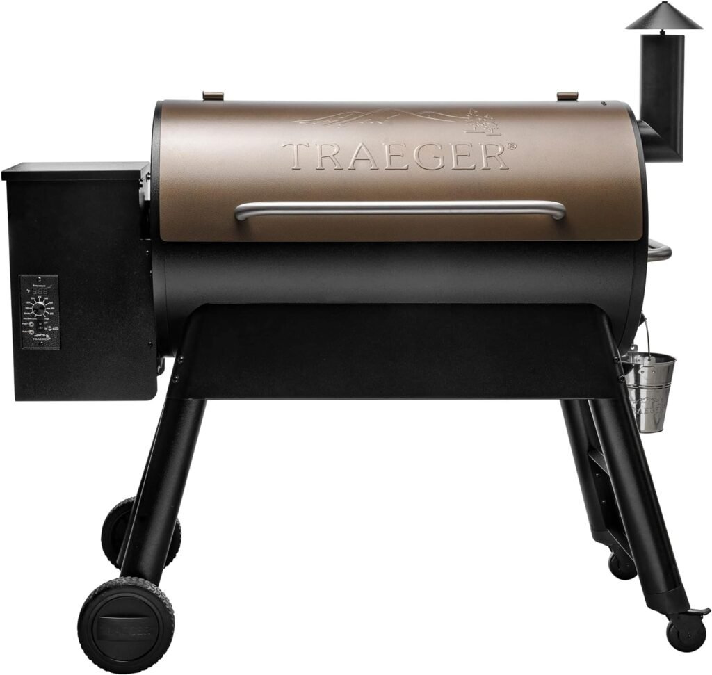 Bundle of Traeger Grills Pro Series 34 Electric Wood Pellet Grill, Bronze + Traeger BAC628 Pro 34 Insulation Blanket, Grey