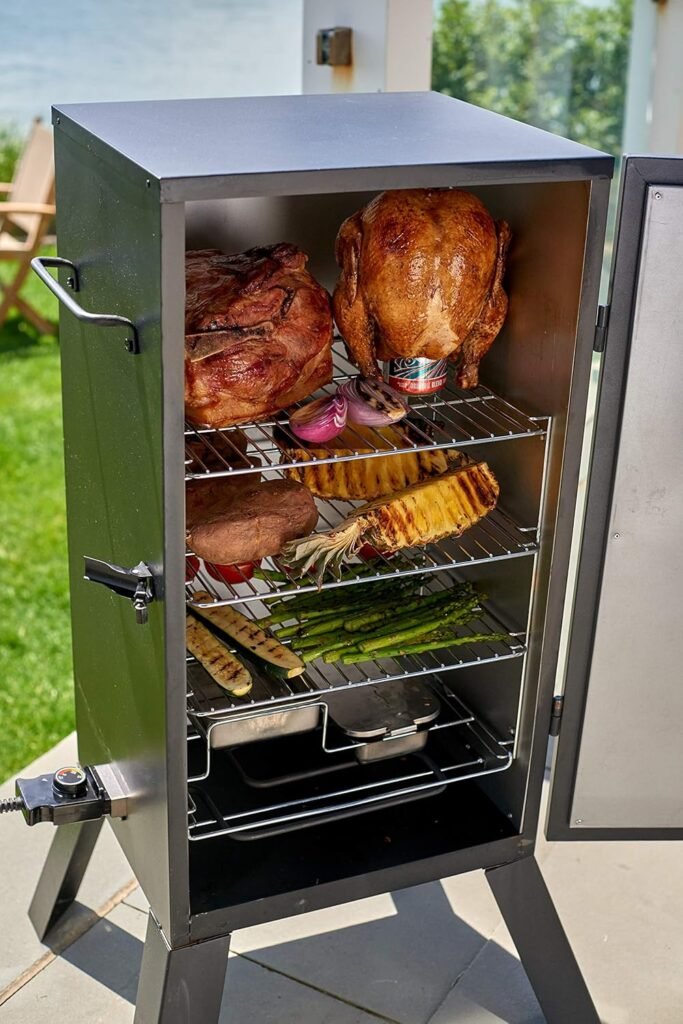 Cuisinart COS-330 Vertical Electric Smoker, Three Removable Smoking Shelves, 30, 548 sq. inches Cooking Space