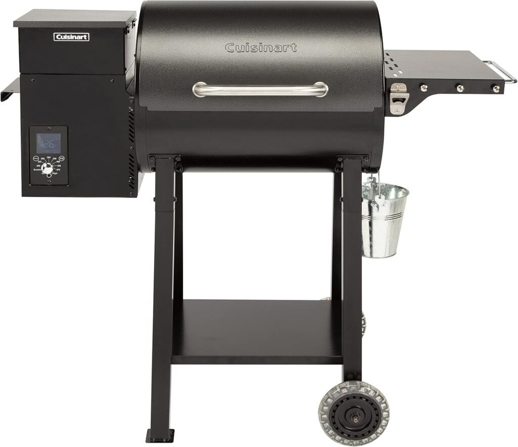Cuisinart CPG-465 Portable Wood Pellet Grill  Smoker with Digital Controller, 465 sq. inch Cooking Space, 8-in-1 Cooking Capabilities - Smoke, BBQ, Grill, Roast, Braise, Sear, Bake,  Char-Grill