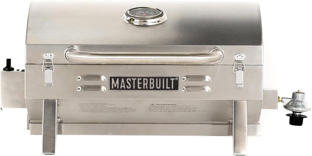 Masterbuilt MB20030819 Propane Portable Gas Grill, Stainless Steel