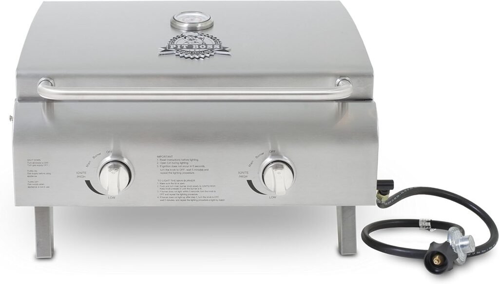 Pit Boss Grills 75275 Stainless Steel Two-Burner Portable Grill