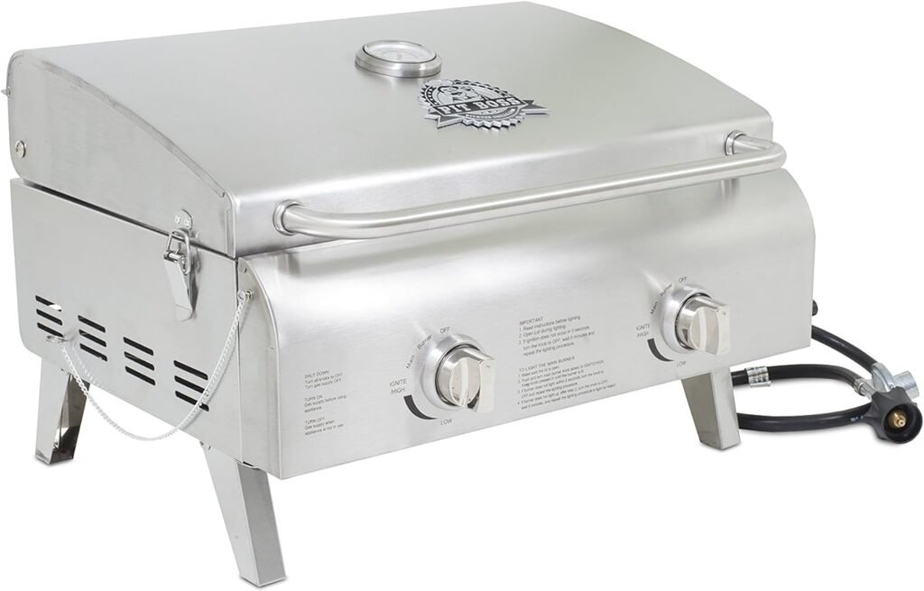 Pit Boss Grills 75275 Stainless Steel Two-Burner Portable Grill