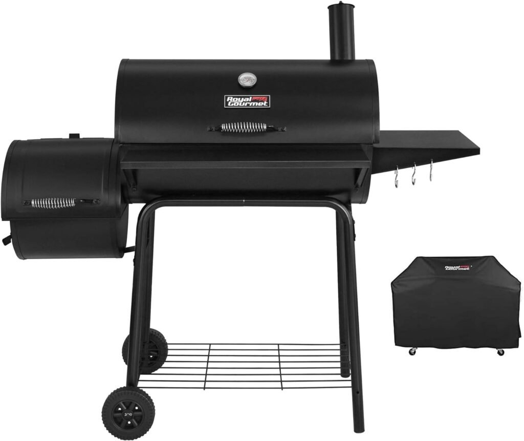 Royal Gourmet CC1830SC Charcoal Grill Offset Smoker with Masterbuilt Lump Charcoal