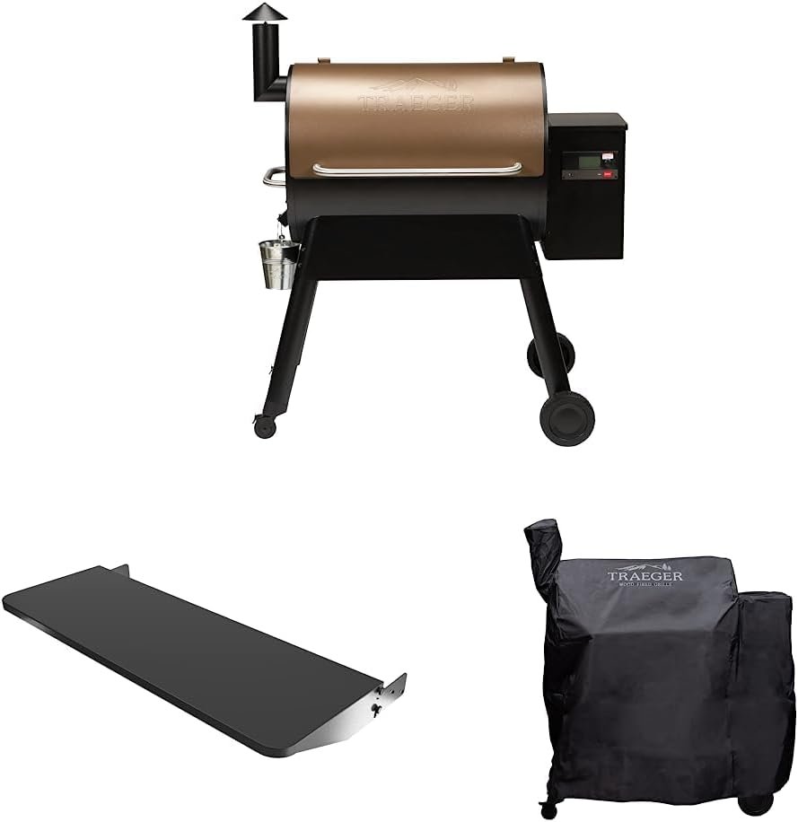 Traeger Grills Pro Series 780 Wood Pellet Grill and Smoker Bundle with Cover and Signature Pellets featuring Alexa and WiFIRE Smart Home Technology - Black