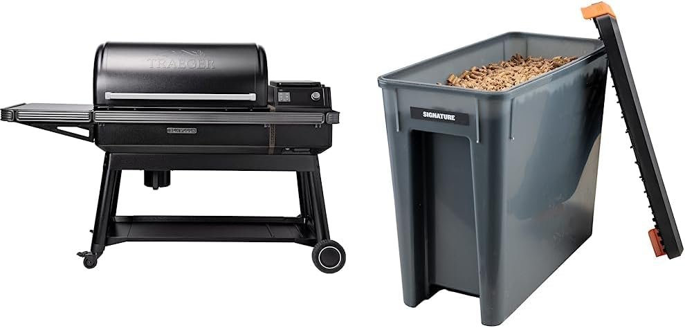 Traeger Grills Wood Pellet Grill and Smoker with WIFI Smart Home Technology, Black