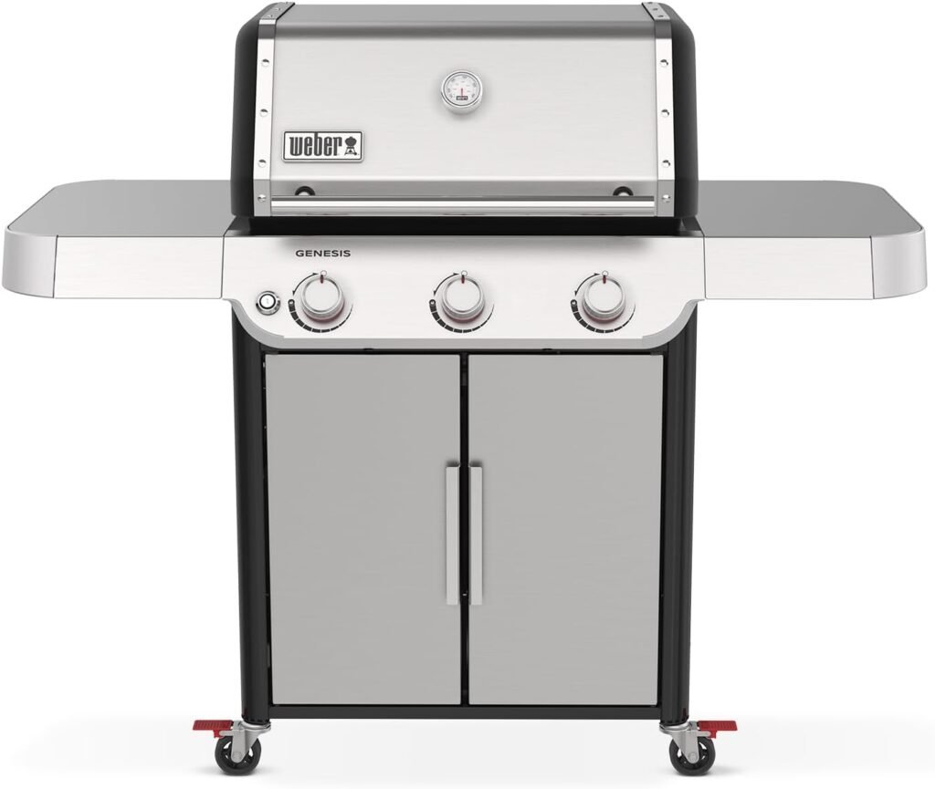 Weber Genesis S-315 Liquid Propane Gas Grill, Stainless Steel