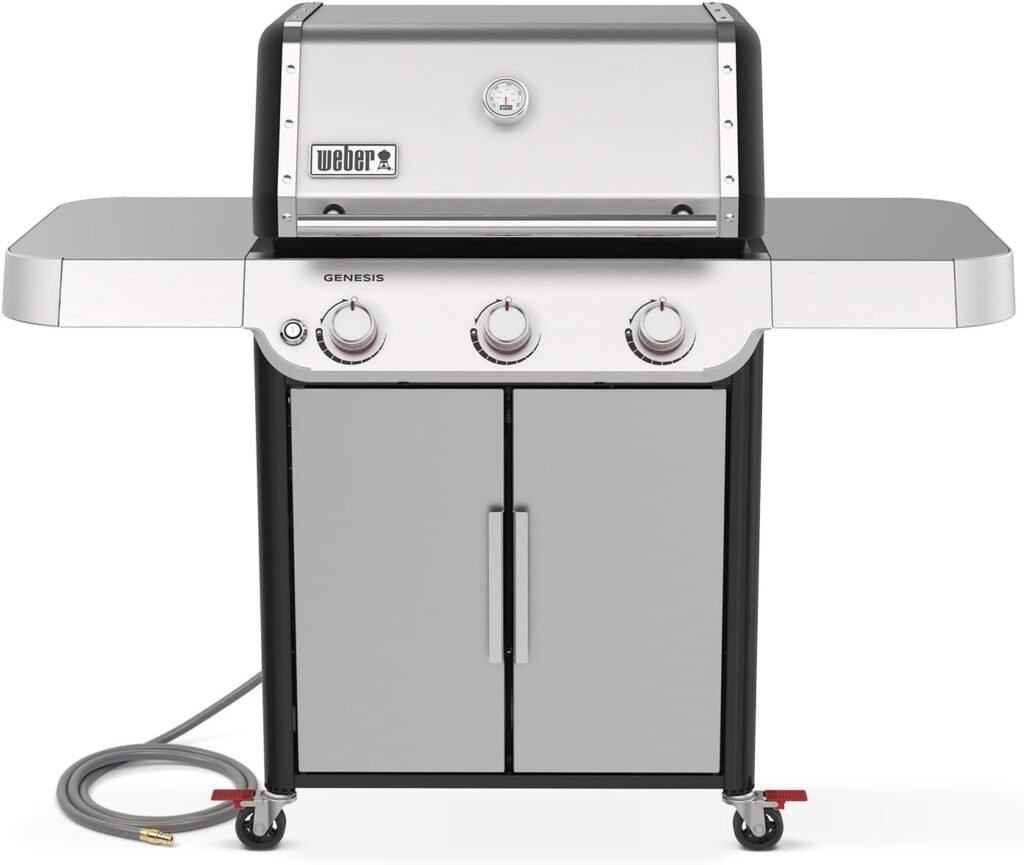 Weber Genesis S-315 Liquid Propane Gas Grill, Stainless Steel