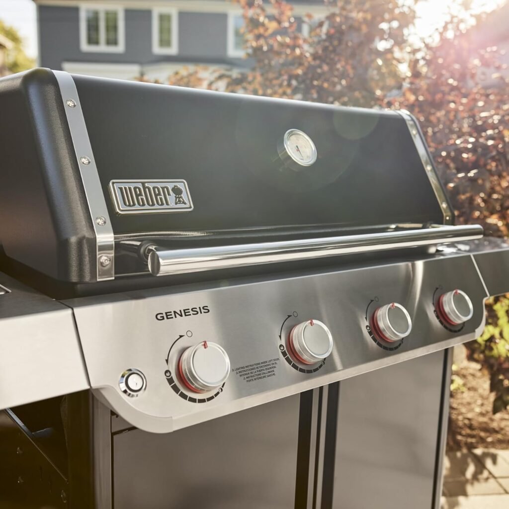 Weber Genesis S-415 Liquid Propane Gas Grill, Stainless Steel