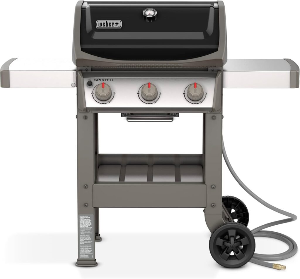 Weber Spirit II E-310 3-Burner Liquid Propane Grill, Black