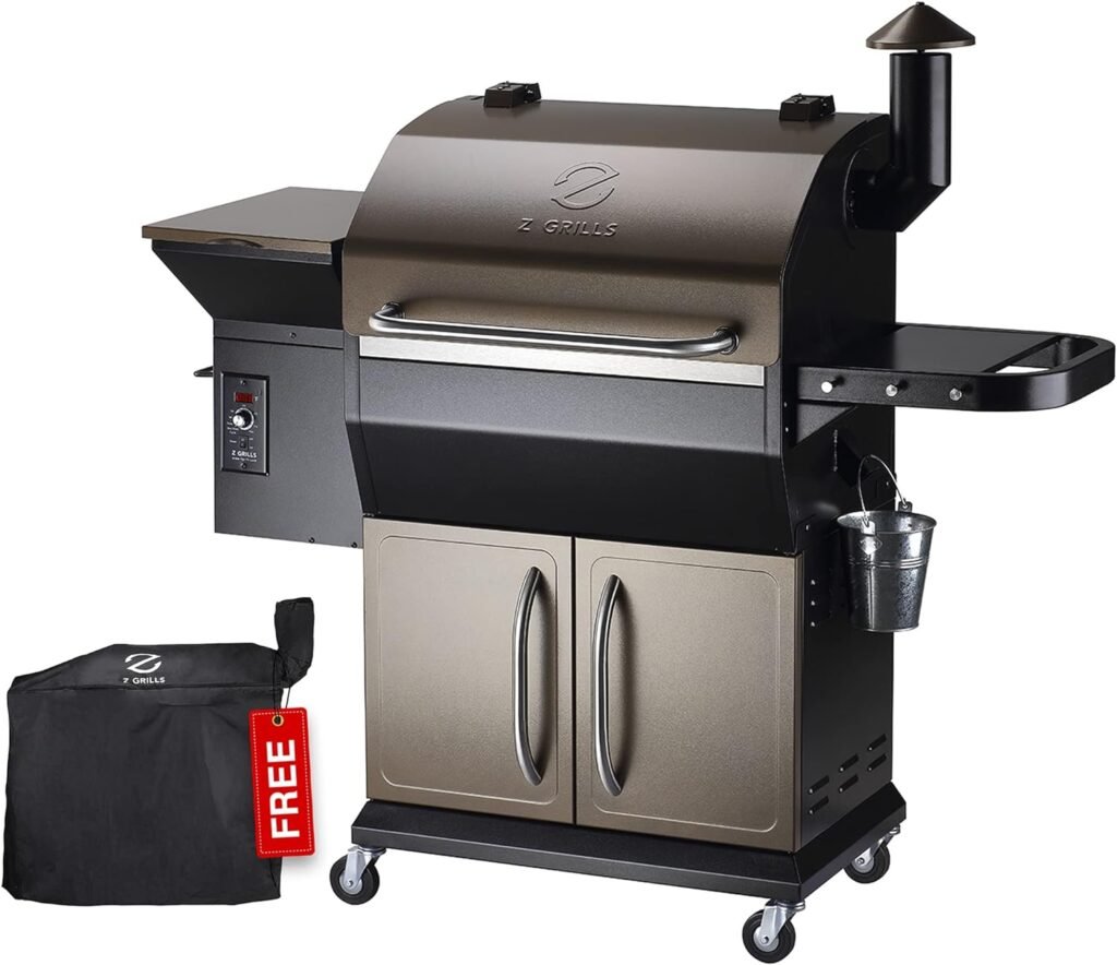 Z Grills ZPG-1000D 2020 New Model 8 in 1 BBQ Grill Auto Temperature Control, 1000 sq in Bronze