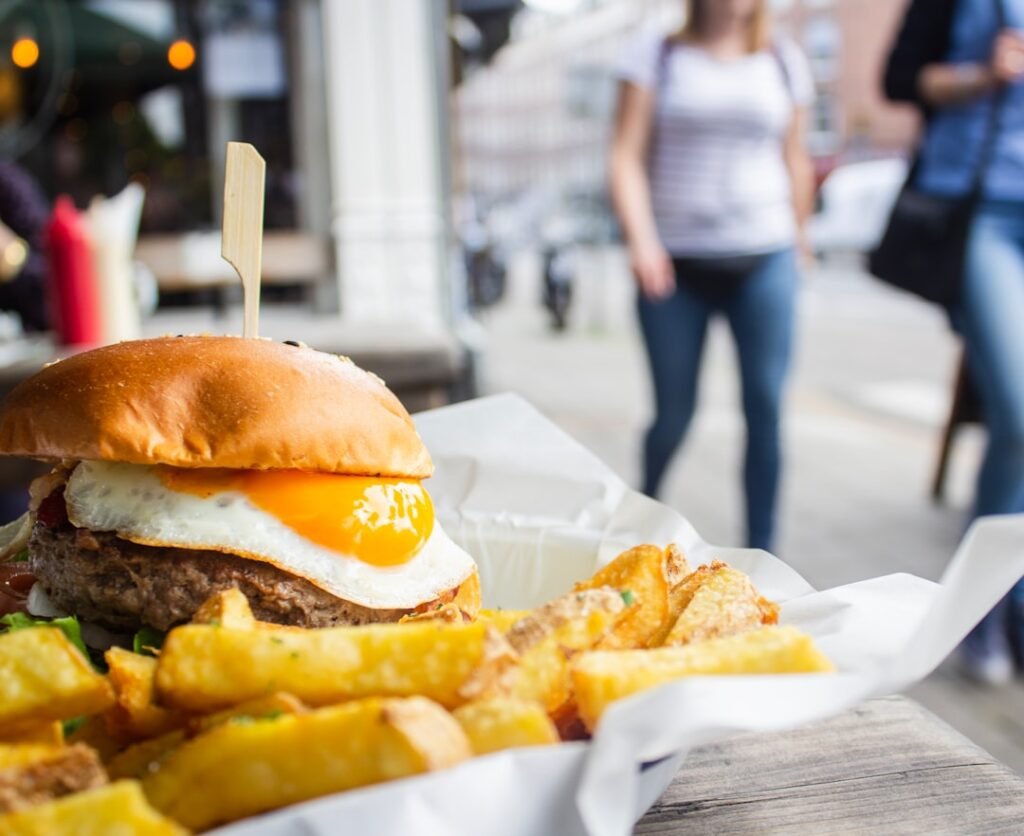 Photo Grilled burgers