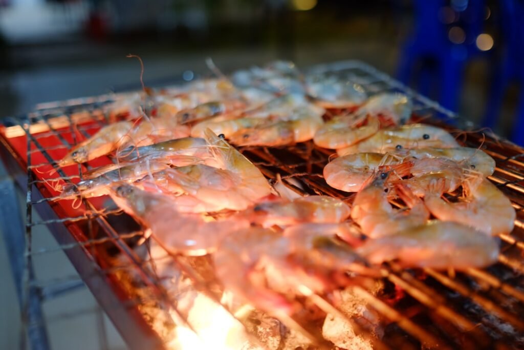 Photo Grilled shrimp