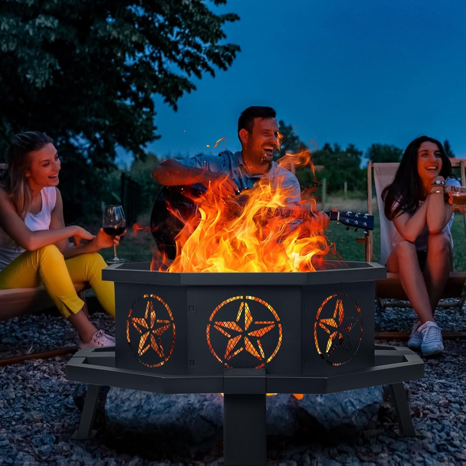 35 Inch Fire Pit with Cooking Grill Review