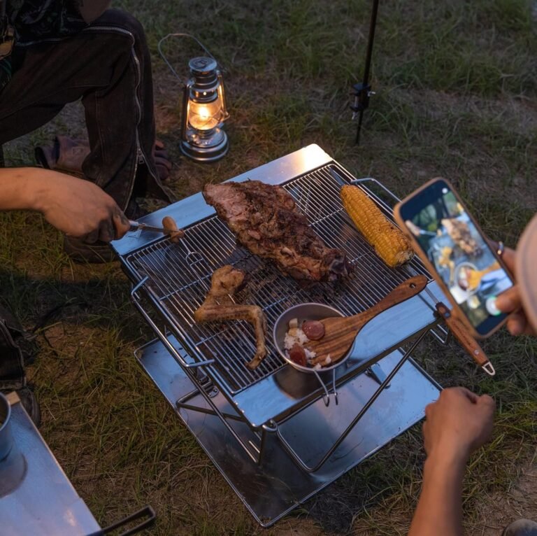 Campingmoon BBQ Grill Fire Pit Foldable Stainless Steel Review