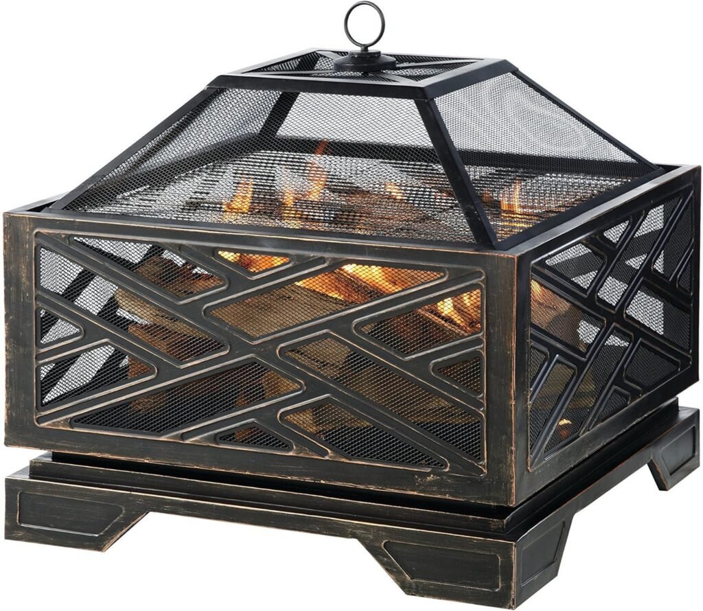 Pleasant Hearth Martin Extra Deep Wood Burning Fire Pit, 26-Inch