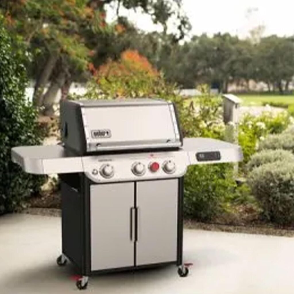 Weber Genesis Smart SX-325S Liquid Propane Gas Smart Grill, Stainless Steel