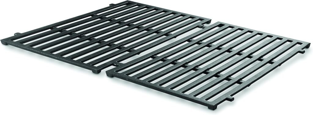 Weber Porcelain-Enameled Cooking Grates for Spirit 200 Series Gas Grills (2 Grates/pack) (17.5 x 10.2 x 0.5) , Black