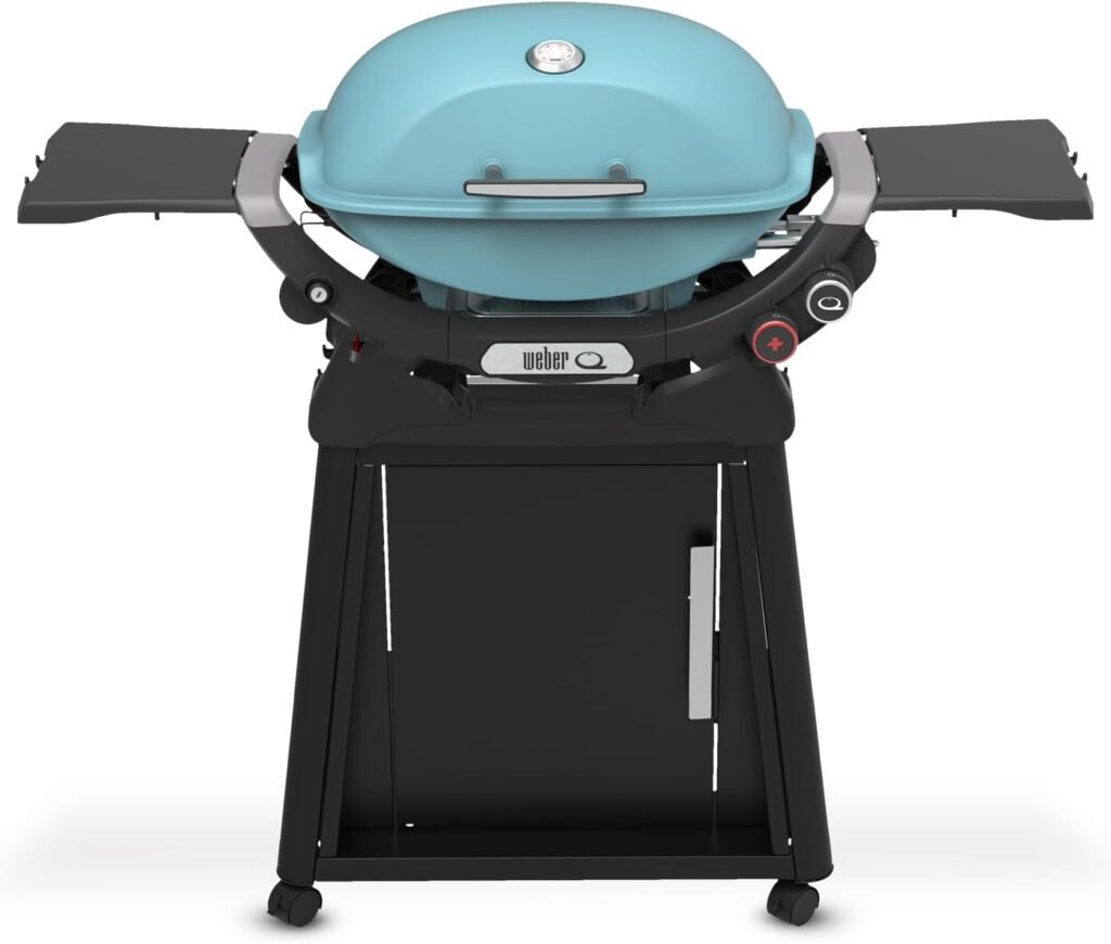 Weber Q 2800N+ Liquid Propane Grill with Stand, Sky Blue