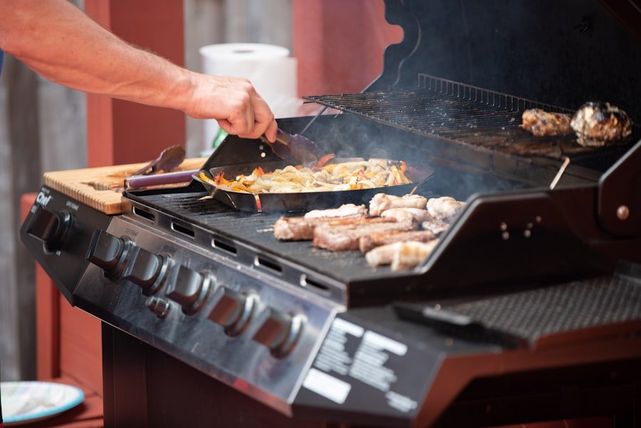 Photo propane bbq grill